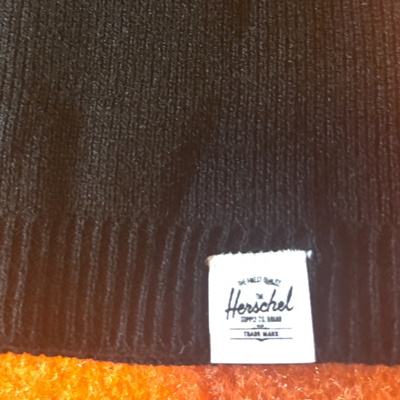 Herschel Blair unisex black ribbed trim solid tuque hat beanie NWT - Picture 3 of 7